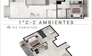 Departamento monoambiente en alquiler en Villa Urquiza