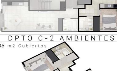 Departamento monoambiente en alquiler en Villa Urquiza