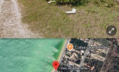 Terreno en venta en Celestún, Yuc. frente al mar cerca del centro.