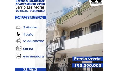 Se vende Edificio Bifamiliar apartamento 2 Piso - Barrio las moras