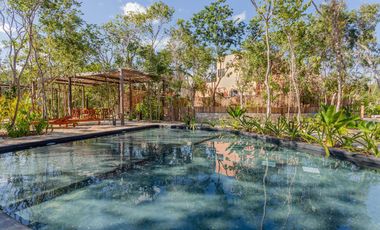 CASA EN VENTA EN TULUM 3 HABITACIONES CON ALBERCA INFINITY, ZONA DE REUNIONES JUEGOS PARA NIÑOS