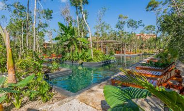 CASA EN VENTA EN TULUM 3 HABITACIONES CON ALBERCA INFINITY, ZONA DE REUNIONES JUEGOS PARA NIÑOS