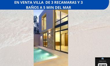 VILLA EN VENTA DE 3 RECAMRAS CON ALBERCA UBICADA EN TULUM