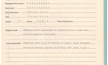 TANAH + RUMAH MURAH DEKAT JL KUSUMANEGARA UMBULHARJO KOTA YOGYAKARTA