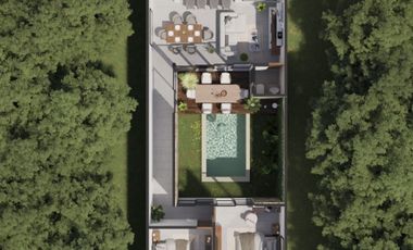 PREVENTA CASA DUO TEMOZON DE UNA PLANTA 2 REC PISCINA