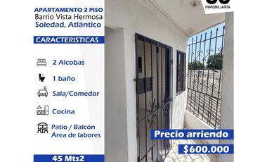 Se arrienda apartamento  en el barrio vista hermosa soledad atlántico
