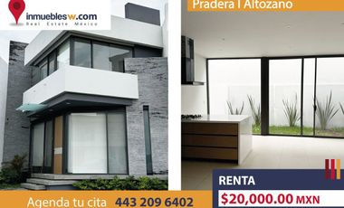 CASA EN RENTA EN PRADERA I ALTOZANO, MORELIA