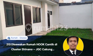213 Disewakan Rumah HOOK Cantik di Cluster Shinano JGC Cakung Jaktim
