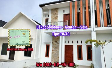 RUMAH HUNIAN NYAMAN READY SERTIFIKAT SHM DEKAT SOLO BARU DIJUAL