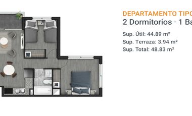 Departamento en venta  en HUECHURABA