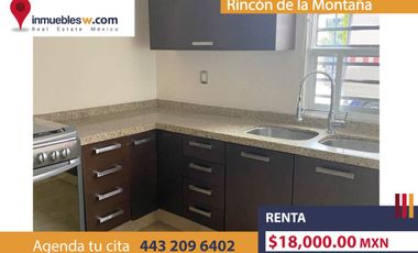 CASA EN RENTA EN RINCON DE LA MONTAÑA, MORELIA