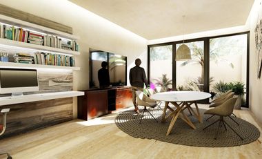 Departamento de 2 Habitaciones en venta en Tulum a 9 min. de la Playa | Alberca y Coworking