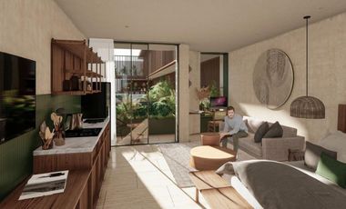 Departamento de 2 Habitaciones en venta en Tulum a 9 min. de la Playa | Alberca y Coworking