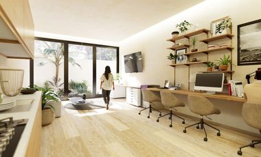 Departamento de 2 Habitaciones en venta en Tulum a 9 min. de la Playa | Alberca y Coworking
