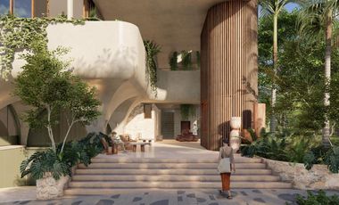 Departamento de 2 Habitaciones en venta en Tulum a 9 min. de la Playa | Alberca y Coworking