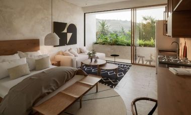 Departamento de 2 Habitaciones en venta en Tulum a 9 min. de la Playa | Alberca y Coworking