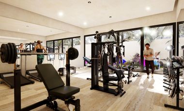 Departamento de 2 Habitaciones en venta en Tulum a 9 min. de la Playa | Alberca y Coworking