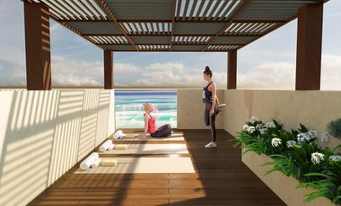 DEPARTAMENTO 1 RECAMARA/ FRENTE AL MAR/ PREVENTA /MAHAHUAL/ PLUSVALIA/ ROI/BEACH CLUB PROPIO.