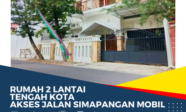 Rumah 2 Lantai di Tengah Kota Lokasi Strategis dan Siap Huni