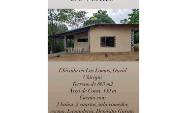 VENTA DE CASA EN DAVID  LAS LOMAS  VENTA POR DEBAJO DEL AVALUO
