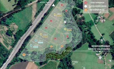 Parcela en Venta en Parcelación Agricola Los Cerezos, Terrenos de 5.000 m2, Paillaco, Valdivia