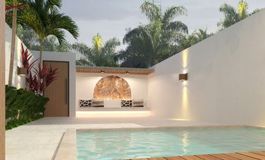 Vila fasilitas kolam renang pribadi kualitas premium memakai MARMER