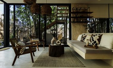 VILLA DE DOS RECAMARAS CON ALBERCA PRIVADA UBICADA EN RESIDENCIAL A 5 MINUTOS DEL MAR EN AKUMAL