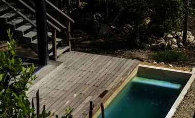 VILLA DE DOS RECAMARAS CON ALBERCA PRIVADA UBICADA EN RESIDENCIAL A 5 MINUTOS DEL MAR EN AKUMAL