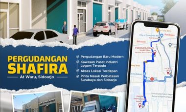 Gudang Baru Strategis Pergudangan Shafira Waru Sidoarjo Siap Pakai