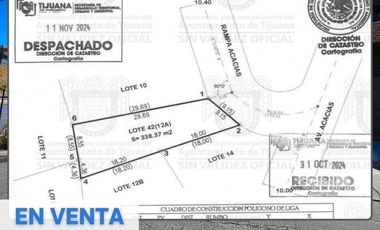 Terreno en Venta en Zona Dorada Tijuana - Cubillas