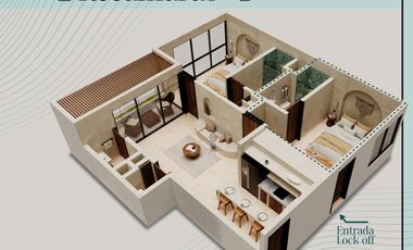 DEPARTAMENTO 2 RECÁMARAS | PLAYA DEL CARMEN | AMUEBLADO Y EQUIPADO | CON SOLARIUM