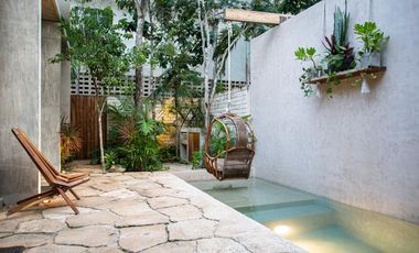 CASA EN VENTA DE DOS RECAMARAS CON ALBERCA PRIVADA EQUIPADA Y AMUEBLADA UBICADA EN TULUM
