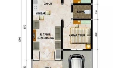RUMAH MURAH DI WAYLANDIS PINGGIR JALAN AMD BISA KREDIT SYARIAH