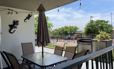 Departamento en renta en planta baja, 3 habitaciones, con alber