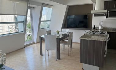 Departamento AMUEBLADO y con Balcón en SkyView Polanco, Ejército Nacional 245.