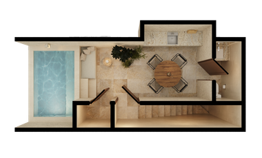 Departamento de 2 Recámaras con Piscina y Gimnasio