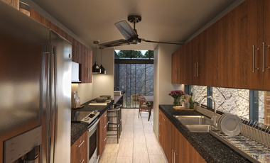 Townhouse 2 Recámaras con Jardín Privado en Temozón Norte