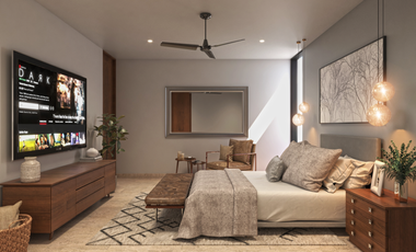 Townhouse 2 Recámaras con Jardín Privado en Temozón Norte