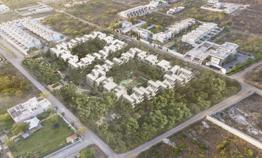 DEPARTAMENTO EN VENTA AL NORTE DE MÉRIDA EN TEMOZÓN NORTE DE TRES HABITACIONES