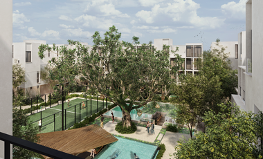 DEPARTAMENTO EN VENTA AL NORTE DE MÉRIDA EN TEMOZÓN NORTE DE TRES HABITACIONES