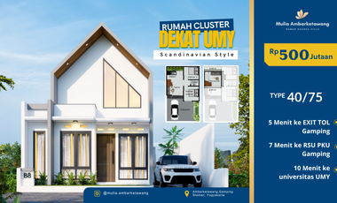 Jual Murah Rumah Sleman Scandinavian Dekat Pasar Gamping