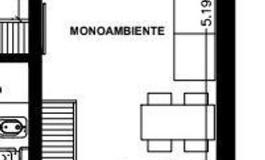 Departamento Monoambiente en Barrio Martin