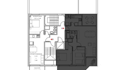 venta departamento semipiso un dormitorio al frente , amenities