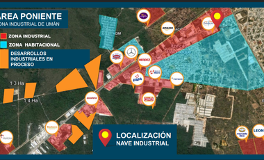 BODEGA DE  7,122.98 m² EN RENTA CARRETERA MÉRIDA, UMAN