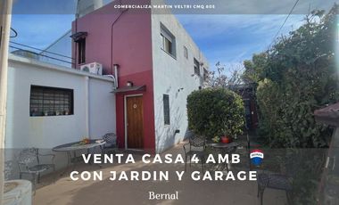 VENTA CASA 4 AMB BERNAL CENTRO GARAGE Y JARDIN