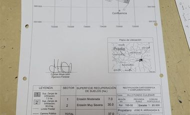 Sitio en Venta en Comuna de Portezuelo, sector de Llahuecuy Hijuela 2 Fundo Culenar