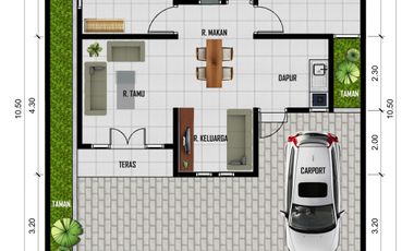 Rumah Classic Minimalis 1 Lantai Dekat RS Indriati, Boyolali.