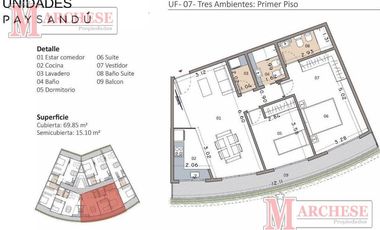 Departamento 3 ambientes a estrenar en venta en Ituzaingó Norte
