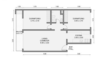 Venta Departamento 3 ambientes cochera villa ballester