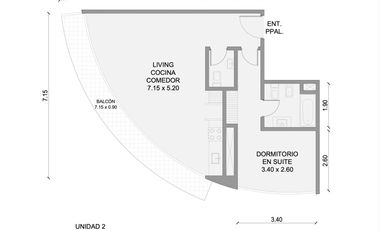 Alquiler / Venta departamento 2 ambientes con balcón - Vicente López - INFINITY TOWERS